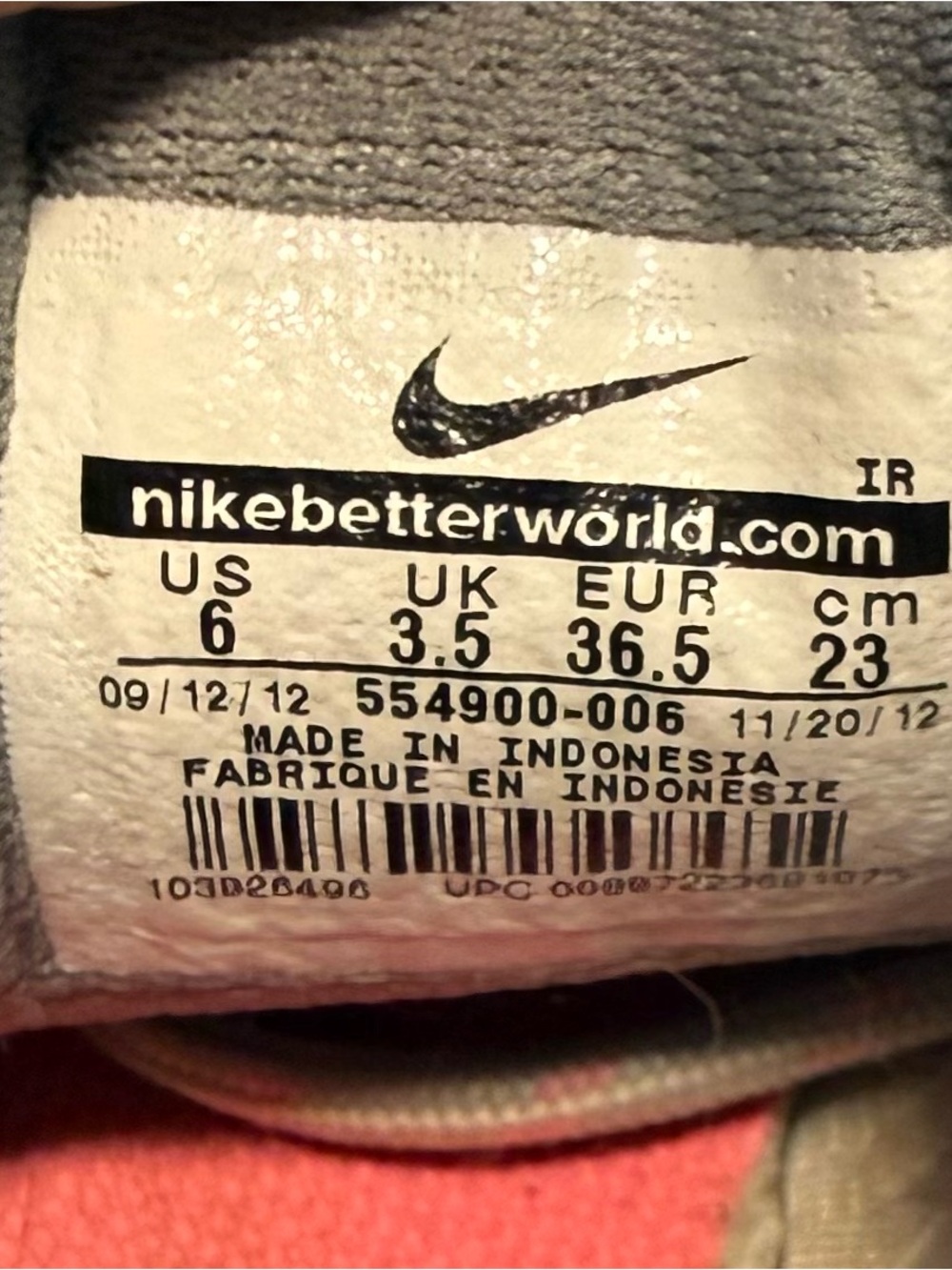 Nike Revolution 2 Gray Women's Running Sneakers- Size 6 - Picture 5 of 5